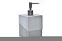 DKD Home Decor Dosificador de Resina y PP Gris/Plateado 8,5x8,5x17,3 cm