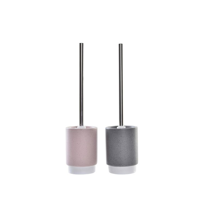 DKD Home Decor Escobillero Dolomite Plateado Surtido de 2 Unidades, Gris y Rosa Palo DKD Home Decor Escobillero Dolomite Plateado Surtido de 2 Unidades, Gris y Rosa Palo