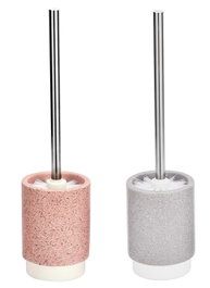 DKD Home Decor Escobillero Gris Rosa Palo Dolomita 9.8 x 39 x 9.8 cm (2 Unidades)