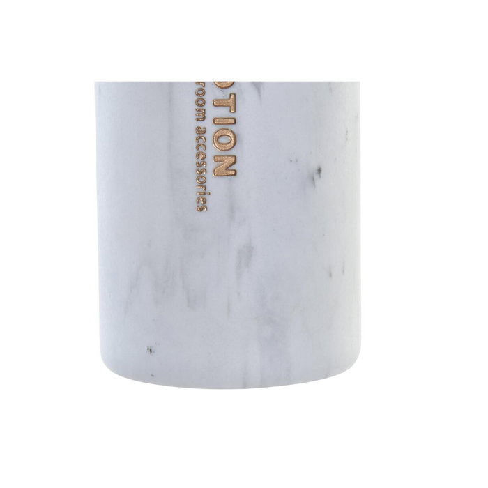 DKD Home Decor Dosificador de Resina y Caucho Mármol Blanco