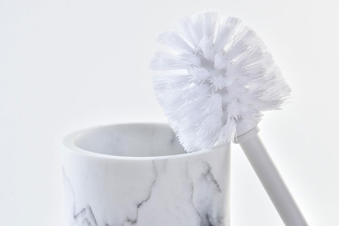 DKD Home Decor Escobillero Scandi Blanco Natural Resina Caucho 10.3 x 38 x 10.3 cm