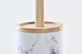 DKD Home Decor Escobillero Scandi Blanco Natural Resina Caucho 10.3 x 38 x 10.3 cm