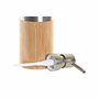 DKD Home Decor Dosificador de Bambú y PP Natural 7x7x17 cm