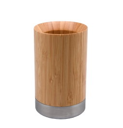 DKD Home Decor Vaso Basicos Natural Plateado 7 x 11 x 7 cm Bambu y Pp
