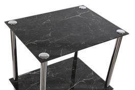 DKD Home Decor Estantería Moderna Plateada Acero y Cristal 40x30x105 cm