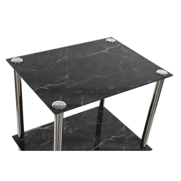 DKD Home Decor Estantería de Acero y Cristal Símil Mármol 40x30x105 cm