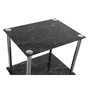 DKD Home Decor Estantería de Acero y Cristal Símil Mármol 40x30x105 cm