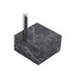 DKD Home Decor Toallero de Acero y MDF Símil Mármol Plateado 45x21x80 cm