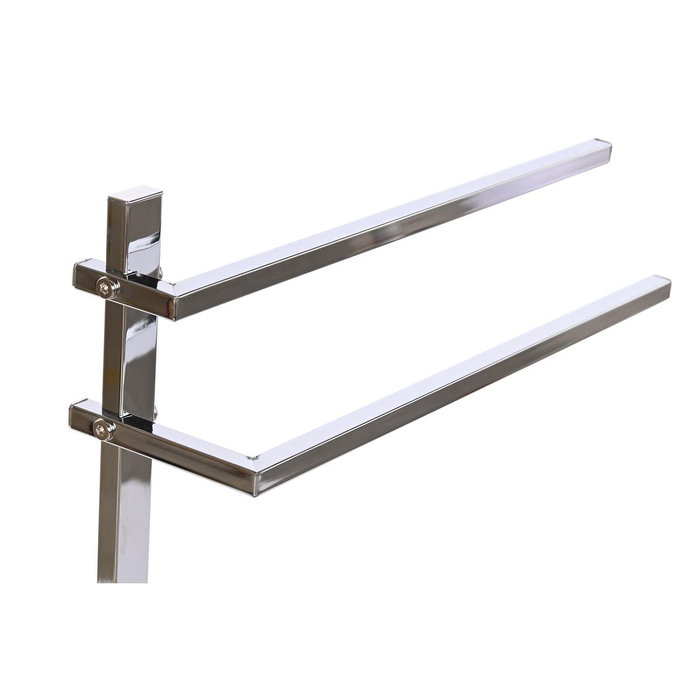 DKD Home Decor Toallero de Acero y MDF Símil Mármol Plateado 45x21x80 cm