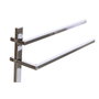 DKD Home Decor Toallero de Acero y MDF Símil Mármol Plateado 45x21x80 cm