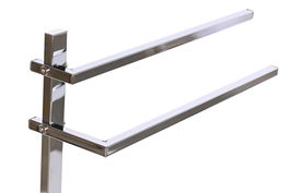 DKD Home Decor Toallero Moderno Plateado Negro 21 x 80 x 45 cm