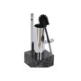 DKD Home Decor Conjunto de Portarrollos y Escobillero Símil Mármol Negro