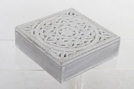 DKD Home Decor Caja de Infusiones Mandala Blanco