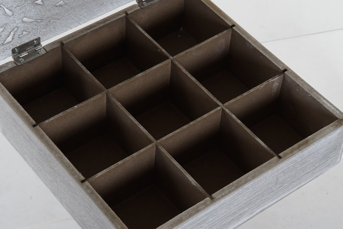 DKD Home Decor Caja de Infusiones Mandala Blanco