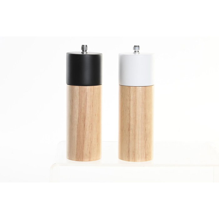 DKD Home Decor Surtido de Pimenteros Rubberwood Inox 5x5x16 cm DKD Home Decor Surtido de Pimenteros Rubberwood Inox 5x5x16 cm
