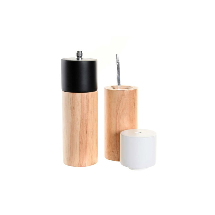 DKD Home Decor Surtido de Pimenteros Rubberwood Inox 5x5x16 cm DKD Home Decor Surtido de Pimenteros Rubberwood Inox 5x5x16 cm
