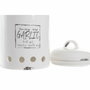 DKD Home Decor Bote para Ajos de Dolomita Blanco