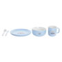 DKD Home Decor Vajilla Infantil Azul Gris New Bone Set 5 Piezas