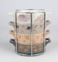DKD Home Decor Set de 4 Cuencos NEW BONE Dorado y Gris