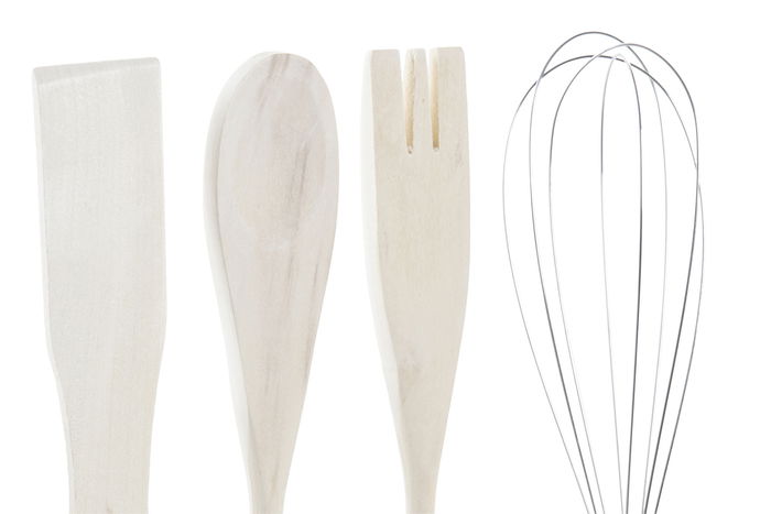 DKD Home Decor Vichy sweet Bote Utensilios Rosa Blanco Dolomita MDF 12 x 22 x 12 cm Set de 5