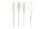 DKD Home Decor Set de 5 Utensilios Vichy Sweet Rosa y Blanco