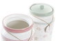 DKD Home Decor Bote Shabby Rosa Verde 15.5 x 15.5 x 21 cm (2 Unidades)