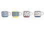 DKD Home Decor Africa Gres Tazas Cafe Turquesa Azul 10 x 21 x 11 cm Set de 4