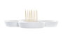 DKD Home Decor Bandeja de Aperitivo Gres y Bambú Tropic Garden 22x22x7 cm