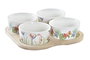 Aperitivo Tropical DKD Home Decor Multicolor Natural 19.7 x 1 x 19.7 cm Set de 5