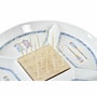DKD Home Decor Bandeja de Aperitivo Salitre Gres y Bambú Azul y Natural