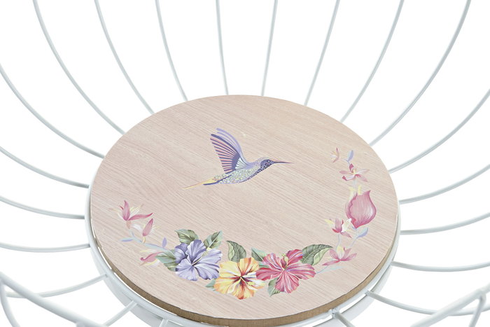 DKD Home Decor Frutero Metal MDF Tropic Garden Surtido de 2 Unidades Multicolor