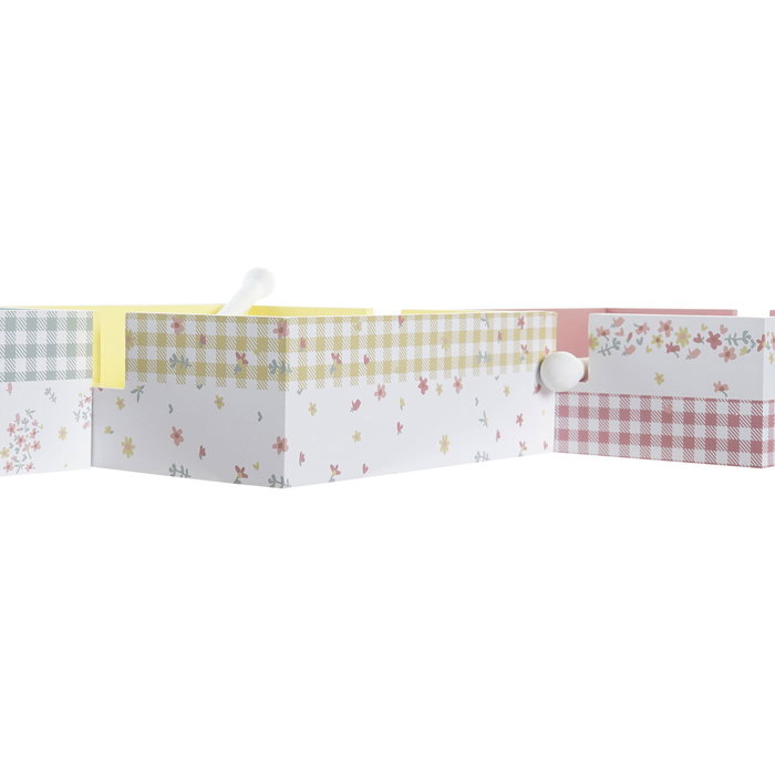 DKD Home Decor Servilletero Vichy Sweet Surtido de 3 Unidades