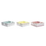 DKD Home Decor Servilletero Vichy Sweet Surtido de 3 Unidades