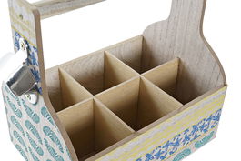 DKD Home Decor Portavasos Colonial Azul Turquesa 16.5 x 25 x 27 cm (2 Unidades)