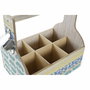 DKD Home Decor Portavasos MDF Africa Gres Azul y Turquesa, Surtido de 2