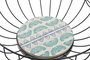 DKD Home Decor Frutero Metal MDF Africa 28x28x11 Surtido de 2 unidades Blue/Turquoise