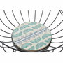 DKD Home Decor Frutero Metal MDF Africa 28x28x11 Surtido de 2 unidades Blue/Turquoise
