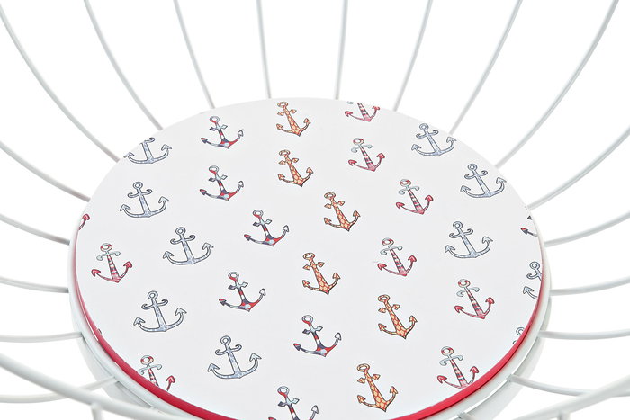 DKD Home Decor Frutero Mediterraneo Costa Pez Multicolor Metal MDF 28 x 10 x 28 cm (2 Unidades)