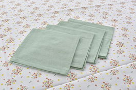 DKD Home Decor Mantel Vichy sweet Shabby Verde 250 x 150 cm Set de 9