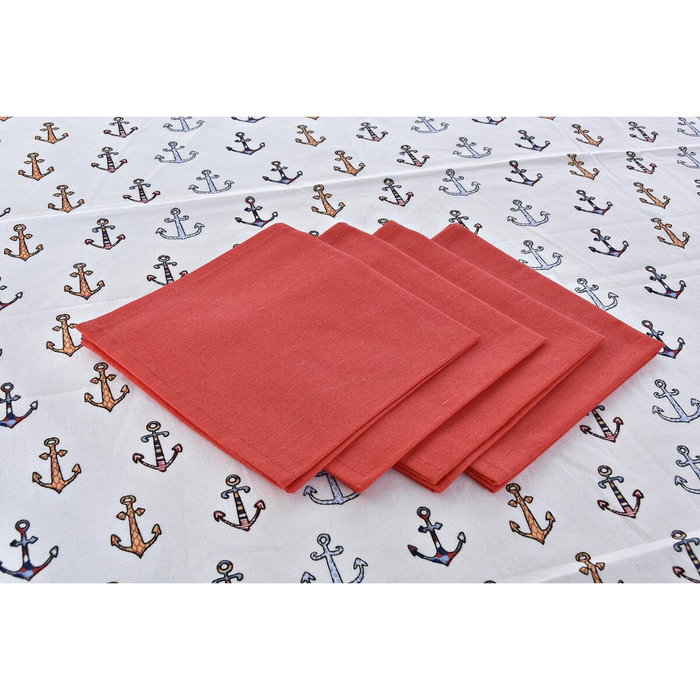 DKD Home Decor Set de 5 Manteles Costa Peces de Algodón, Surtido de 2