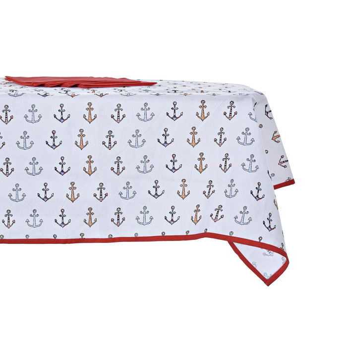 DKD Home Decor Set de 5 Manteles Costa Peces de Algodón, Surtido de 2