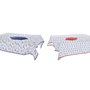 DKD Home Decor Set de 9 Manteles de Algodón Costa Peces 150x250x0,5 cm Surtido de 2