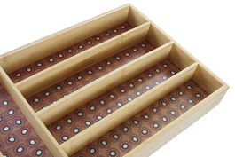 DKD Home Decor Cubertero Colonial Turquesa Granate 35.5 x 5 x 25.5 cm (2 Unidades)