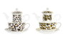 DKD Home Decor Set de 2 Teteras de Cristal Leopardo LEOPARD SHENGDA 250ml