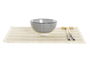 DKD Home Decor Set 16 piezas Sushi Oriental Bambú Gres Negro Natural 14.5 x 31 x 14.5 cm