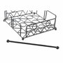 DKD Home Decor Servilletero de Metal Geométrico Negro