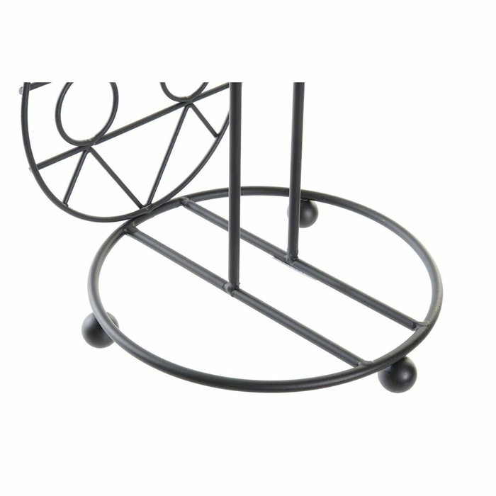 DKD Home Decor Portarrollos Metálico Geométrico Negro DKD Home Decor Portarrollos Metálico Geométrico Negro