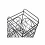 DKD Home Decor Cubertero de Metal Geométrico Negro