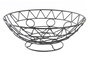 DKD Home Decor Frutero Metálico Geométrico Negro BLACK SUREWELL