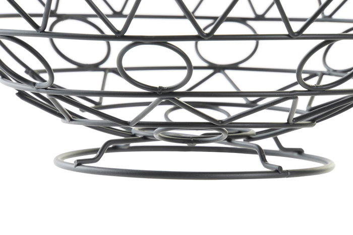 DKD Home Decor Frutero Negro Cottage 28 x 10 x 28 cm Metal